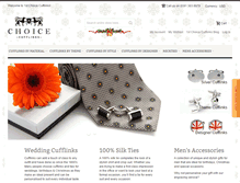 Tablet Screenshot of 1stchoicecufflinks.com